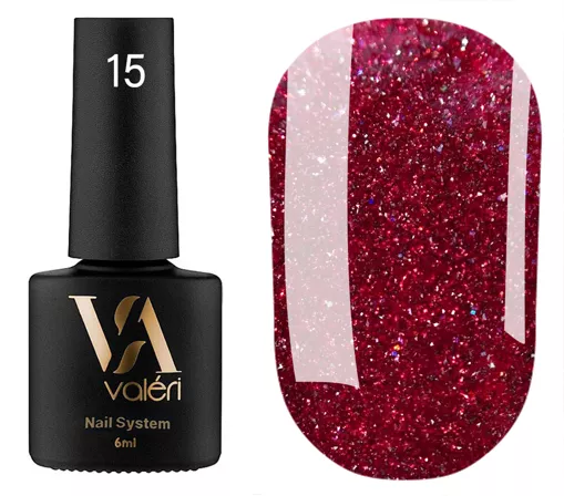 VALERI Flash Gel Polish Гель-лак світловідбивний 6 мл №015